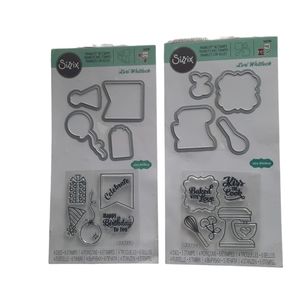 Bundle Sizzix Framelits Dies with Stamps Baked with Love ANd Celebrate